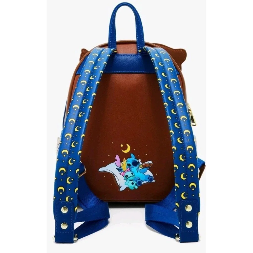 NEW Loungefly‎ Disney Lilo & Stitch Sleeping Stitch With Scrump Moon Backpack